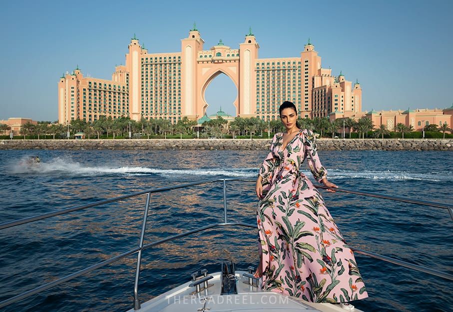 Yacht Photography from a girl with Burj Al Arab, Dubai Marina, JBR & Atlantis Views