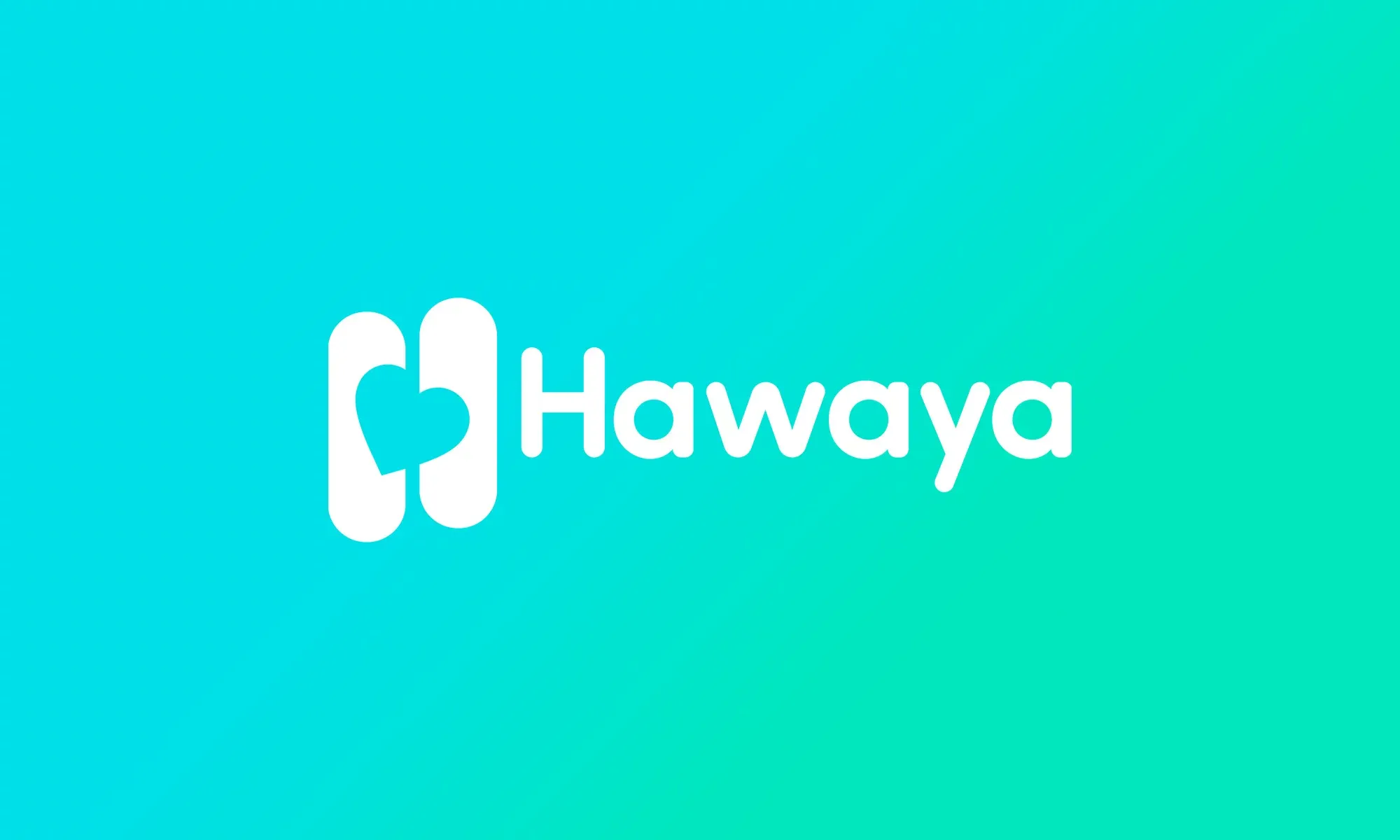 Hawaya Muslim dating app logo on turquoise background representing halal dating platform for serious relationships and marriage