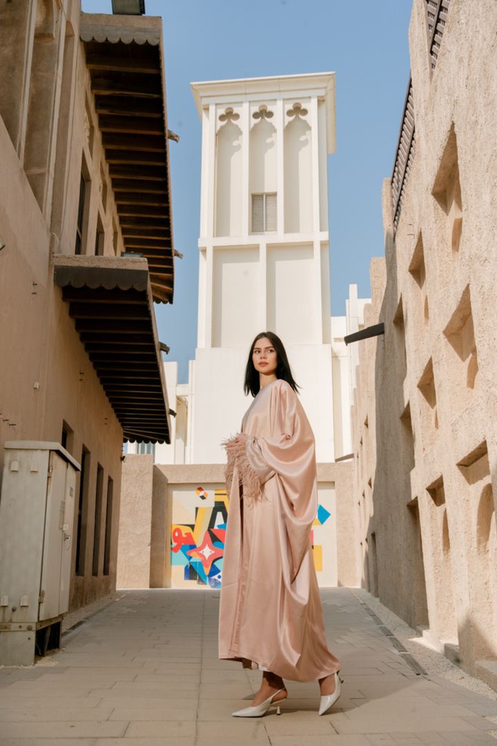 Editorial fashion pose with strong lines and styling