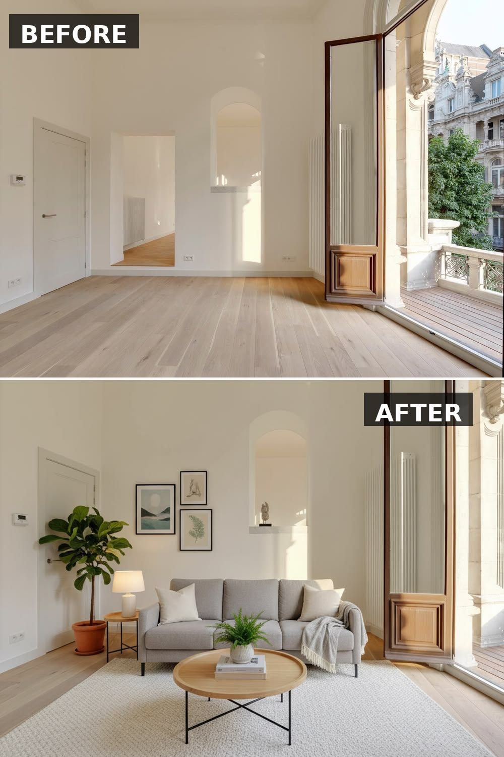 Prepared home interior before professional real estate photography