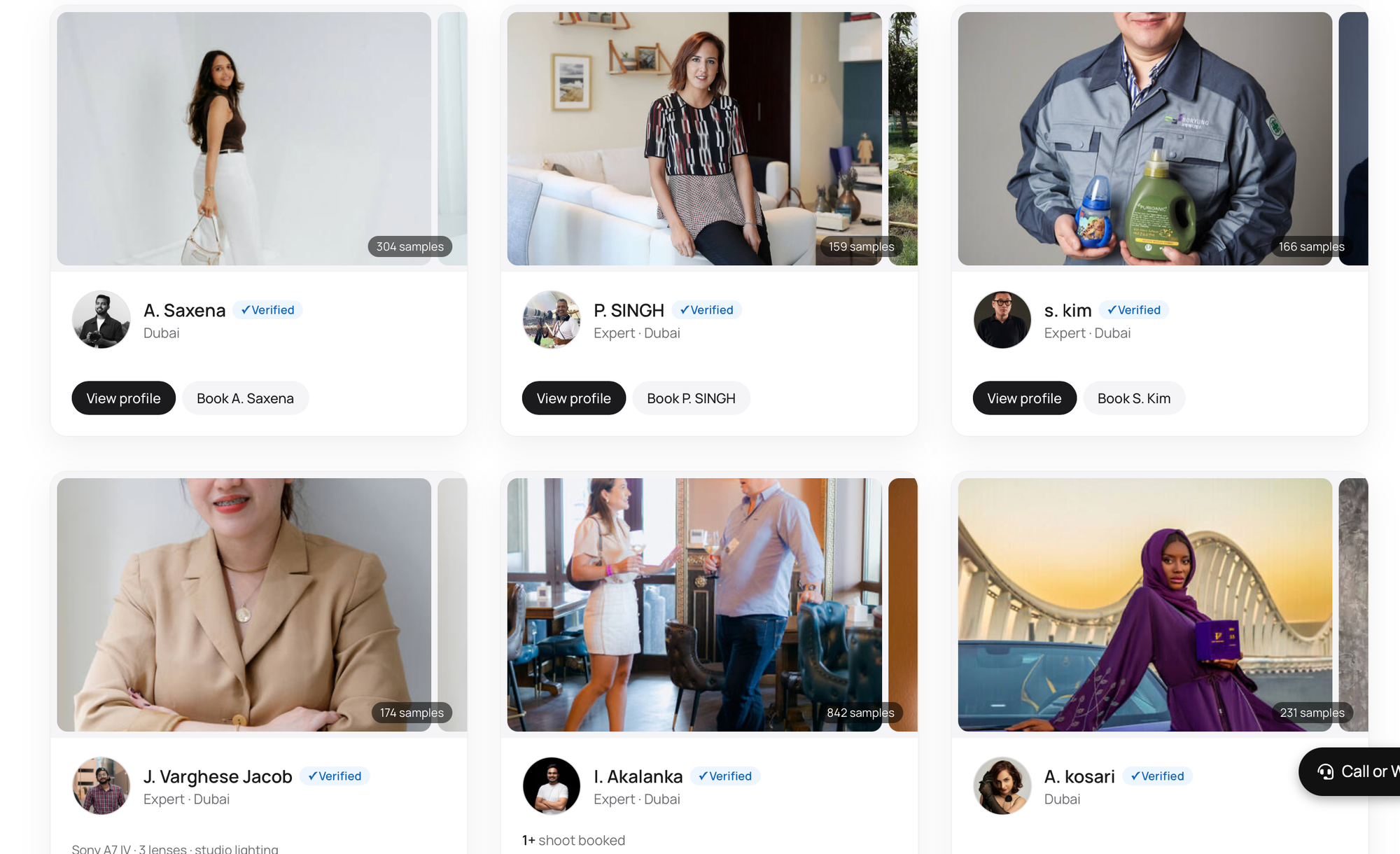 some photographers who do corporate headshot photography in Dubai