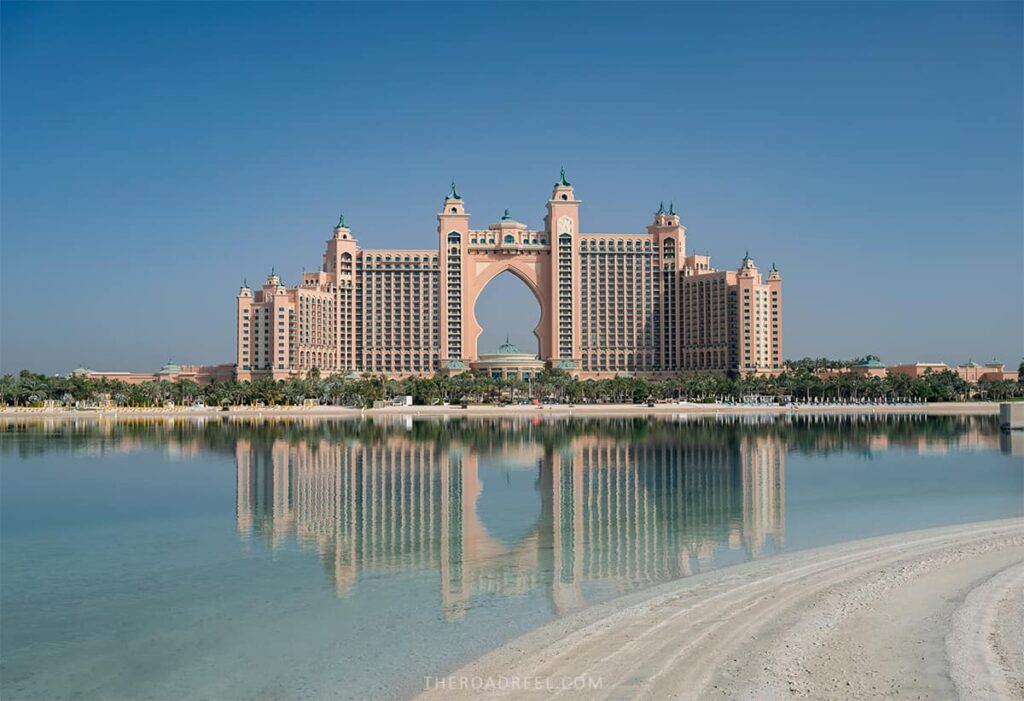 modern skyscrapers from Atlantis View in Dubai for photography